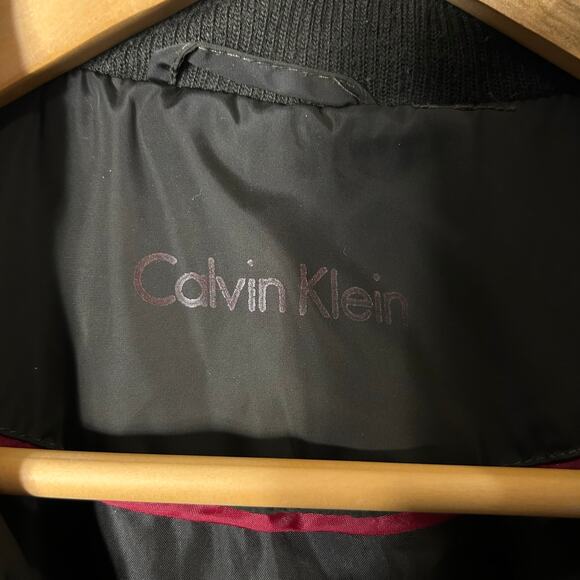 Calvin Klein Coat Womens M/L Green Collared Quilted Pockets Jacket READ - Picture 3 of 12